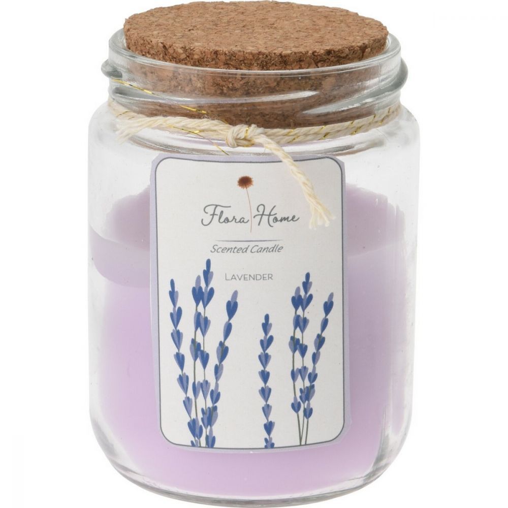 Svíčka ve skle Flora home Lavender, 6,5 x 9,5 cm - 4home.cz