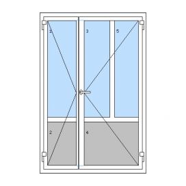 Vedlejší vchodové dveře dvoukřídlé, pravé, PREMIUM Skladová Okna
