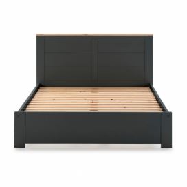 Černá dvoulůžková postel s roštem 160x200 cm Akira – Marckeric