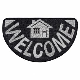 Antracitově šedá rohožka Hanse Home Weave Big Welcome, 50 x 80 cm