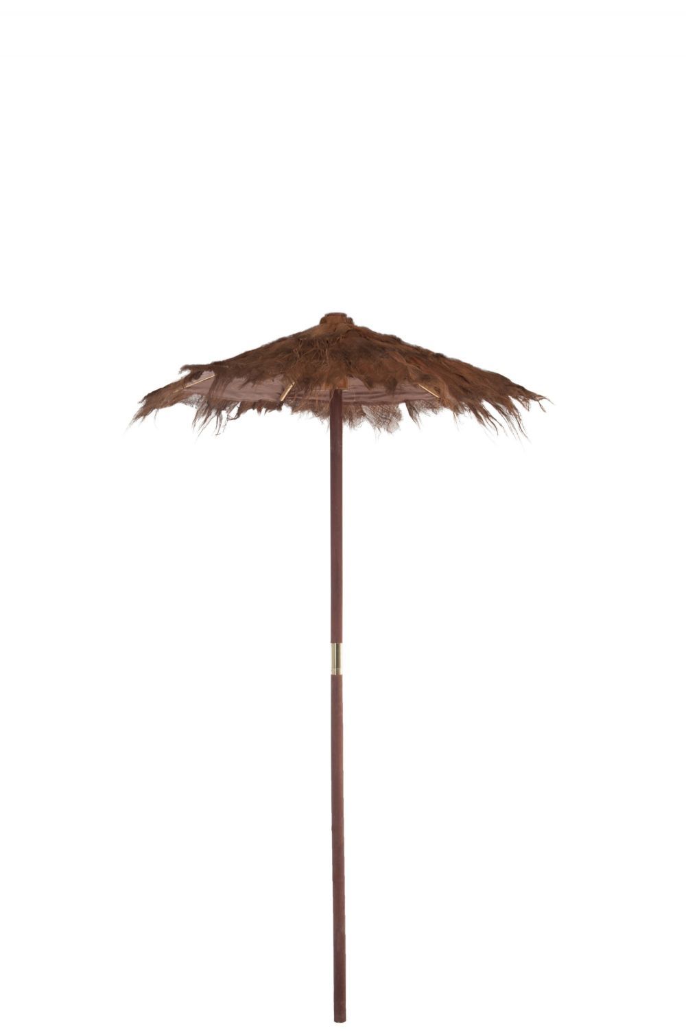 Hnědý slunečník z kokosových listů Cocoleaf - Ø 150*270 cm J-Line by Jolipa - LaHome - vintage dekorace