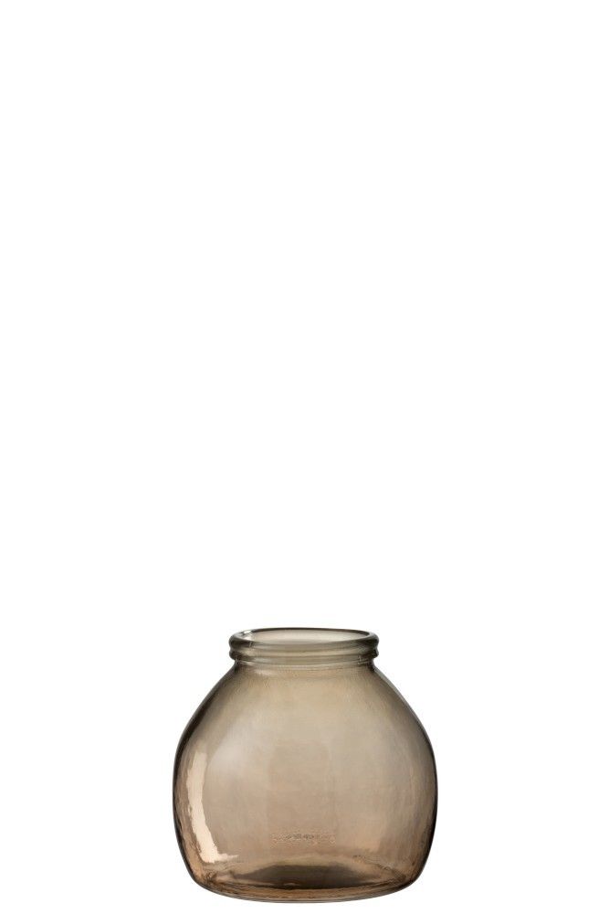 Transparentní svicen na čajovou svíčku se zdobením a kamínky Volve S - Ø  6,5*6,5 cm J-Line by Jolipa - LaHome - vintage dekorace