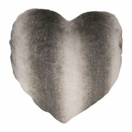 Semišový polštář Grizzly ve tvaru srdce - 45*45*15cm Mars & More LaHome - vintage dekorace