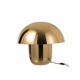Černo-zlatá kovová stolní lampa Mushroom - Ø 40*34cm J-Line by Jolipa