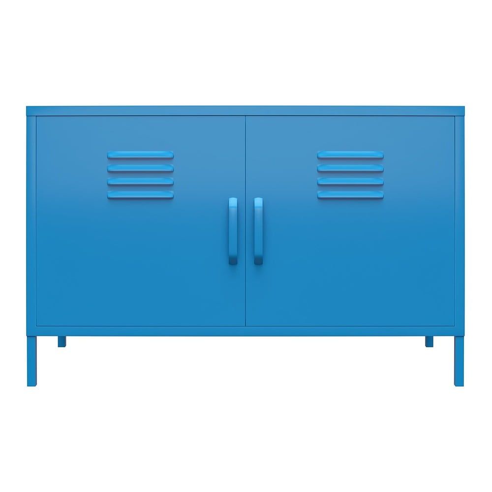 Modrá kovová skříňka Novogratz Cache, 100 x 64 cm - Bonami.cz