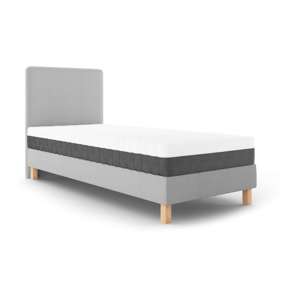 Světle šedá jednolůžková postel Mazzini Beds Lotus, 90 x 200 cm - Bonami.cz