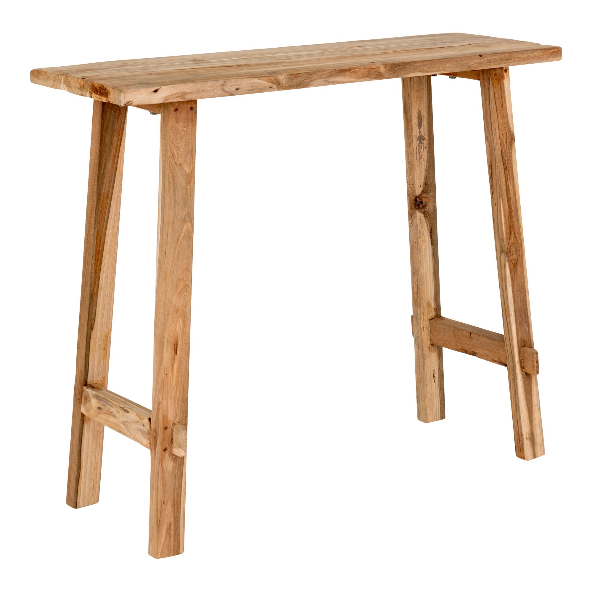 Konzolový stolek z teakového dřeva v přírodní barvě 30x90 cm Girona – House Nordic - MUJ HOUSE.cz