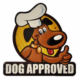 Kovová nástěnná cedule Dog Approved - 50*1*50 cm Clayre & Eef
