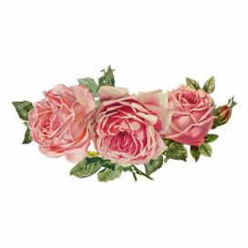 Nástěnná kovová cedule s růžemi Roses - 34*1*20 cm Clayre & Eef