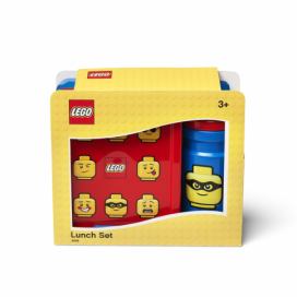 LEGO ICONIC Classic svačinový set (láhev a box) - červená/modrá