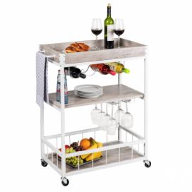 Kuchyňský vozík na kolečkách RUSTICO, 80 x 89,5 x 40 cm, WENKO