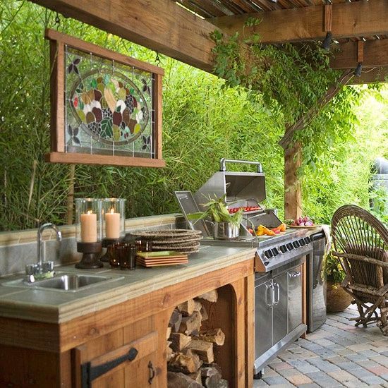 Zahradní kuchyně s grilem - 