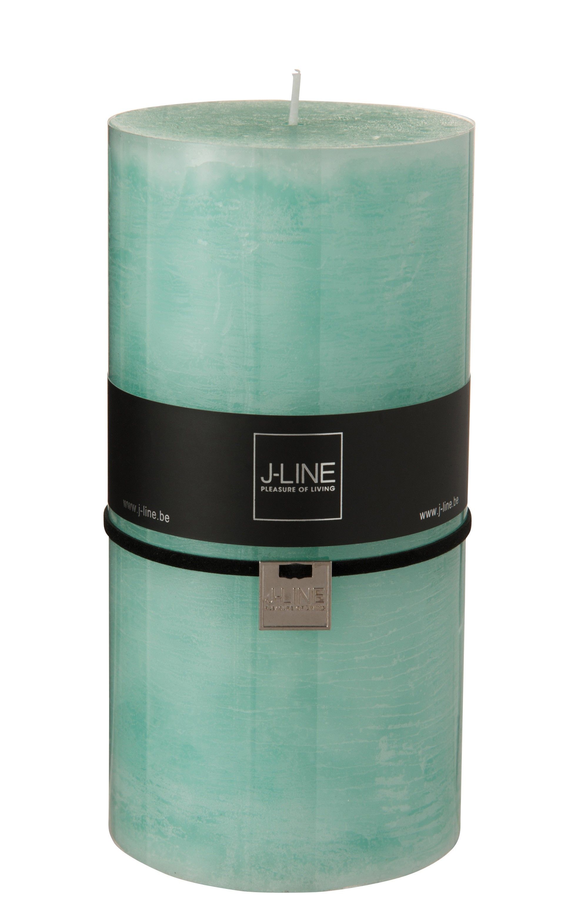Oválná světle modrá svíčka XXL - 10*10*20 cm J-Line by Jolipa - LaHome - vintage dekorace