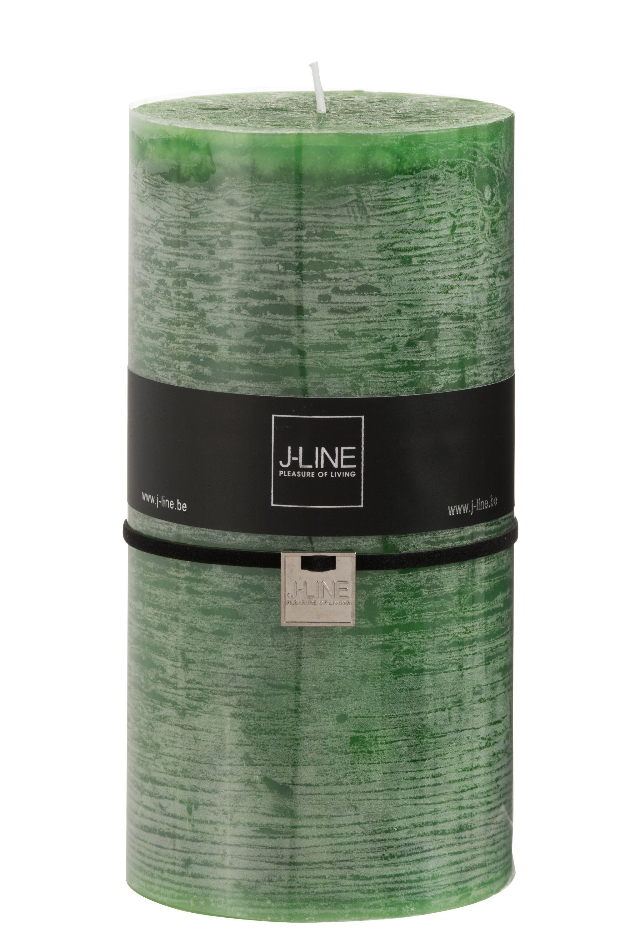 Zelená svíčka ve tvaru válce XL - 10*10*20 cm - 140 hod. J-Line by Jolipa - LaHome - vintage dekorace