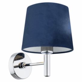 Argon Argon 3908 - Nástěnná lampa BOLZANO 1xE27/15W/230V modrá/lesklý chrom 
