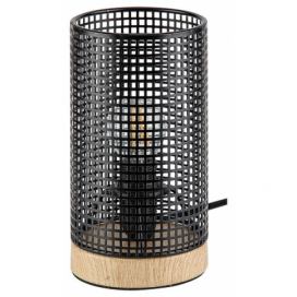 RABALUX 3180 Boogie stolní lampička V185mm 1xE14 imitace dřeva, černá