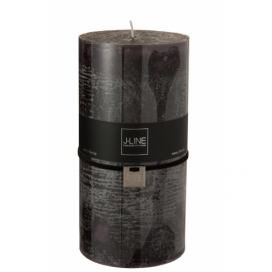 Válcová tmavě hnědá svíčka XXL - 10*10*20 cm J-Line by Jolipa