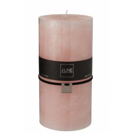 Válcová světle růžová svíčka XXL - 10*10*20 cm J-Line by Jolipa LaHome - vintage dekorace