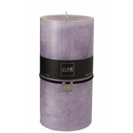Oválná světle fialová svíčka XXL - 10*10*20 cm J-Line by Jolipa LaHome - vintage dekorace