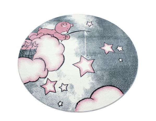 Dětský kusový koberec Kids 580 pink kruh - FORLIVING