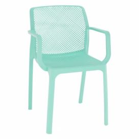 Stohovatelná židle, mentolová / plast, FRENIA