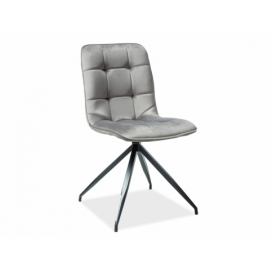 Židle TEXO VELVET Černá Konstrukce/šedý BLUVEL 14
