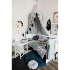 SenLove Závěsný bavlněný baldachýn nad postýlku i dětskou postel Zvolte barvu: Světle šedá