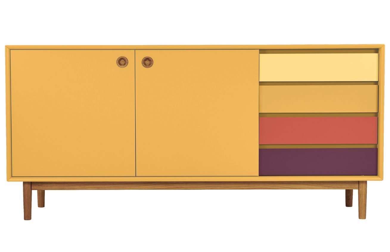 Hořčicově žlutá lakovaná komoda Tom Tailor Color Box 170 x 44 cm - Designovynabytek.cz