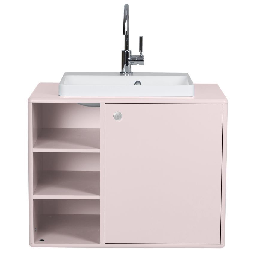 Růžová lakovaná umyvadlová skříňka Tom Tailor Color Bath II. 62 x 80 cm s umyvadlem - Designovynabytek.cz