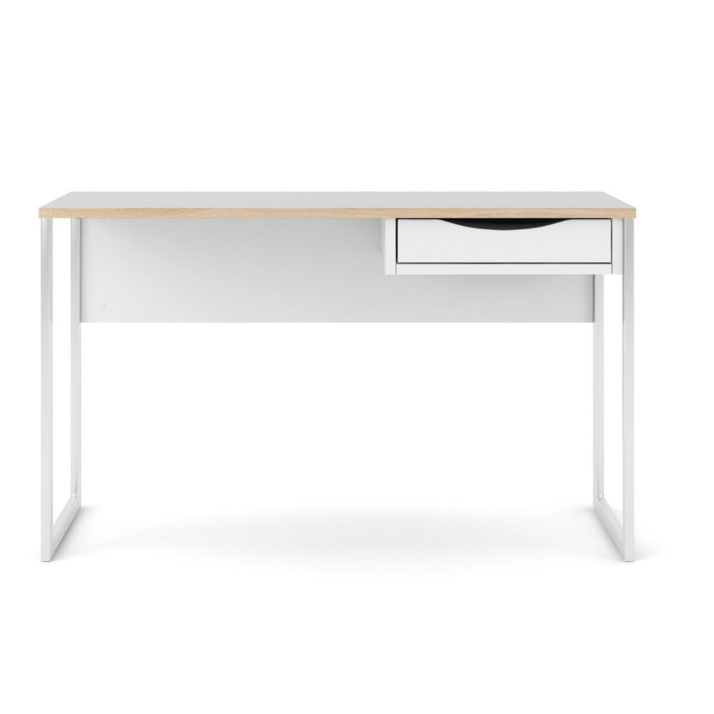 Bílý pracovní stůl Tvilum Function Plus, 130 x 48 cm - Bonami.cz