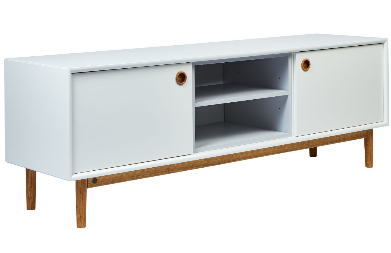 Bílý lakovaný TV stolek Tom Tailor Color Box 170 x 44 cm - Designovynabytek.cz