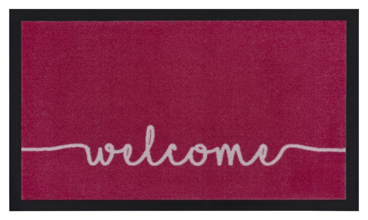 Hanse Home Protiskluzová rohožka Printy 105379 – Welcome růžová 45x75 cm - ATAN Nábytek