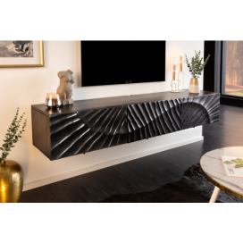 LuxD Designový závěsný TV stolek Shayla 160 cm černé mango