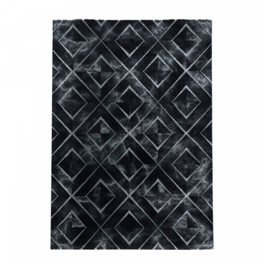 Ayyildiz Kusový koberec Naxos 3812 – černá/šedá 80x150 cm - ATAN Nábytek