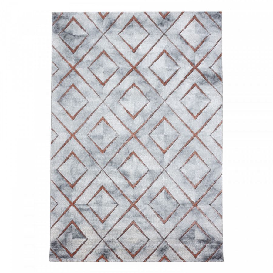 Ayyildiz Kusový koberec Naxos 3811 – šedá/hnědá/bílá 80x150 cm - ATAN Nábytek