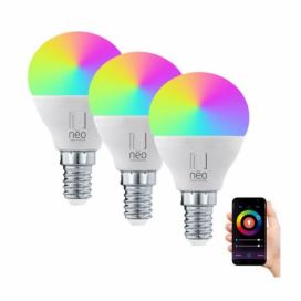  NEO LITE SMART sada 3x žárovka LED E14 6W RGB+CCT barevná a bílá, stmívatelná, Wi-Fi, P45, TUYA