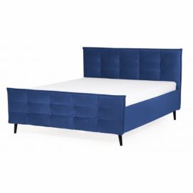 Hector Čalouněná postel Veronika 160x200 cm tmavě modrá