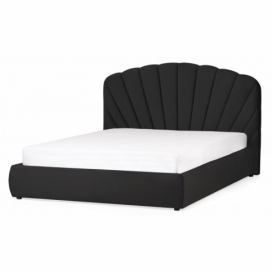 Hector Čalouněná postel Sara 180x200 cm černá