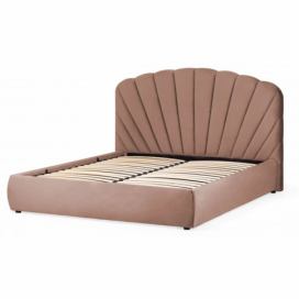 Hector Čalouněná postel Sara 140x200 cm pudrově růžová