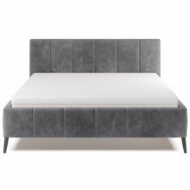 Hector Čalouněná postel Riva 160x200 cm šedá