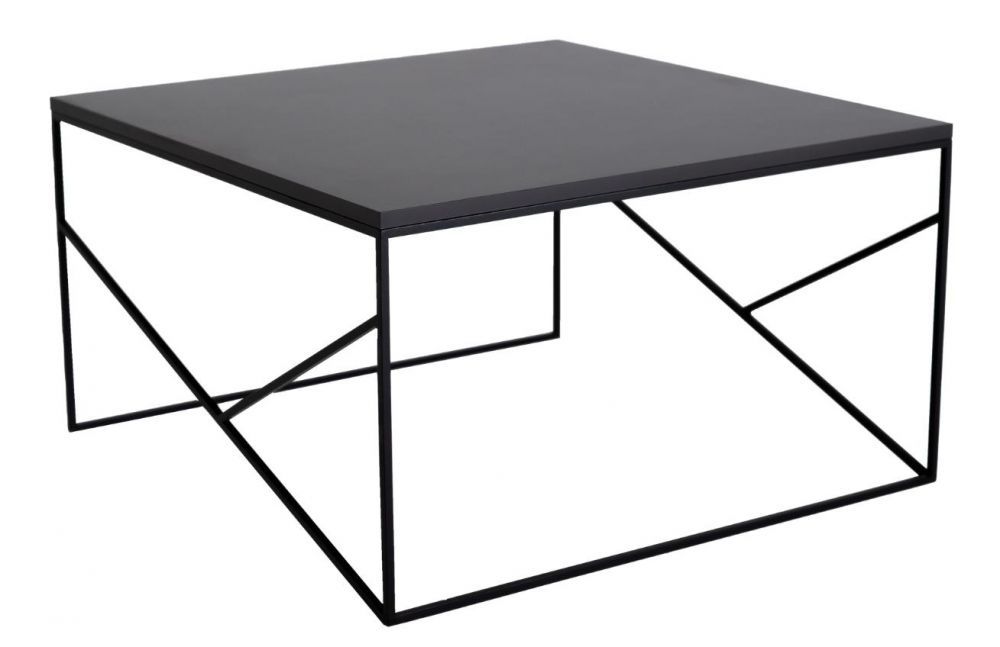 Nordic Design Černý lakovaný konferenční stolek Fanny 80 x 80 cm - Designovynabytek.cz
