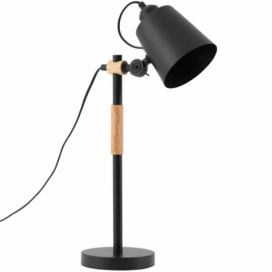 Černá kovová stolní lampa Somcasa Iria 54 cm
