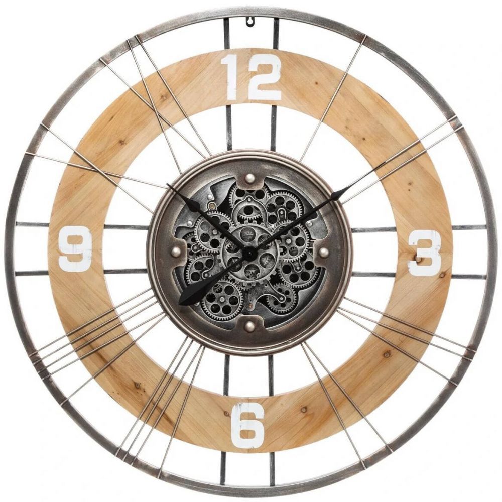 Atmosphera Nástěnné hodiny s ozdobným mechanismem LANA, O 90 cm - EMAKO.CZ s.r.o.