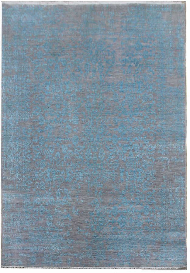 Diamond Carpets koberce Ručně vázaný kusový koberec Diamond DC-JK 1 Silver/light blue - 180x275 cm - Mujkoberec.cz