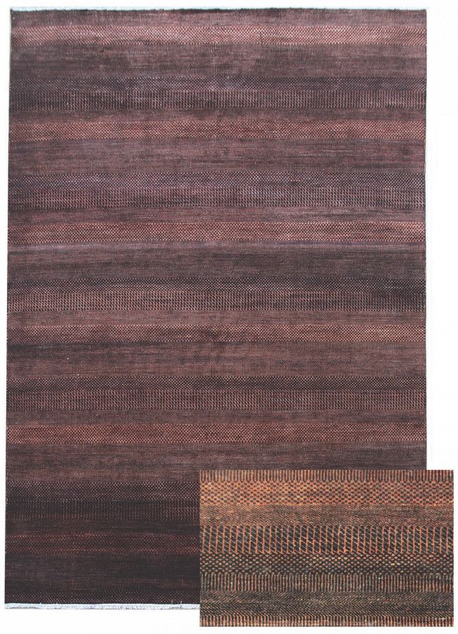 Diamond Carpets koberce Ručně vázaný kusový koberec Diamond DC-MCN Black/rust - 180x275 cm - Mujkoberec.cz