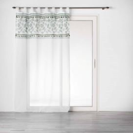 Douceur d\'intérieur Záclona s poutky MILAGREEN, voál, tropický vzor, 140 x 240 cm