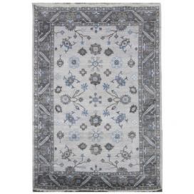 Diamond Carpets koberce Ručně vázaný kusový koberec Diamond DC-USHAK silver/black - 180x275 cm Mujkoberec.cz