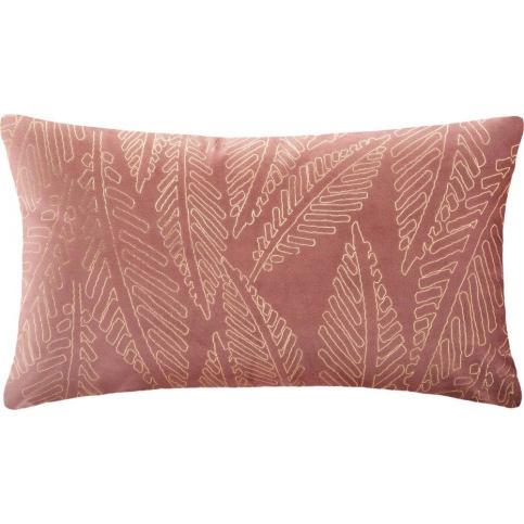 Atmosphera Dekorační polštář, obdélníkový s motivem palmových listů, 30 x 50 cm, růžový EDAXO.CZ s.r.o.