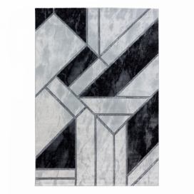 Ayyildiz Kusový koberec Naxos 3817 – šedá/černá/bílá 80x150 cm ATAN Nábytek