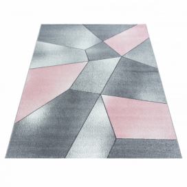 Ayyildiz Kusový koberec Beta 1120 – šedá/růžová 80x150 cm ATAN Nábytek